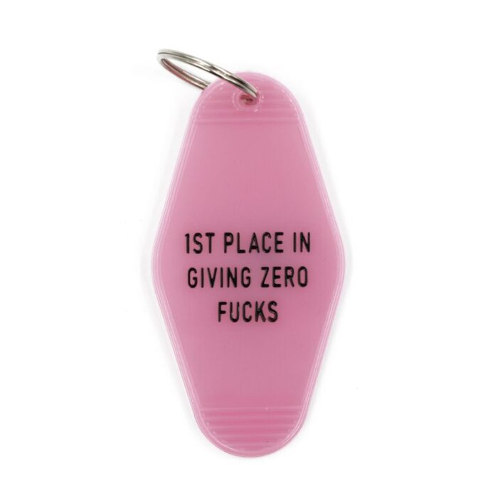 1st Place in Giving Zero Fucks Keychain in Blush Pink 2 d1e510bd a5f4 4436 9240 8e4c487a864b