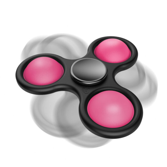 2 Pack Fidget Spinner Pop It Toy Black Pink 2 FG20103 7