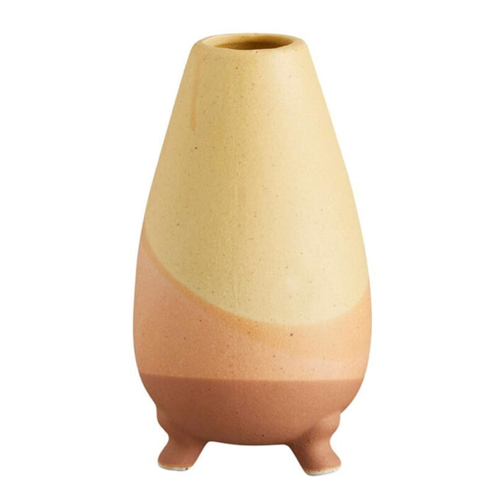 3 Leg Pot in Warm Colors Decorative Ceramic Vase 7 75 Tall