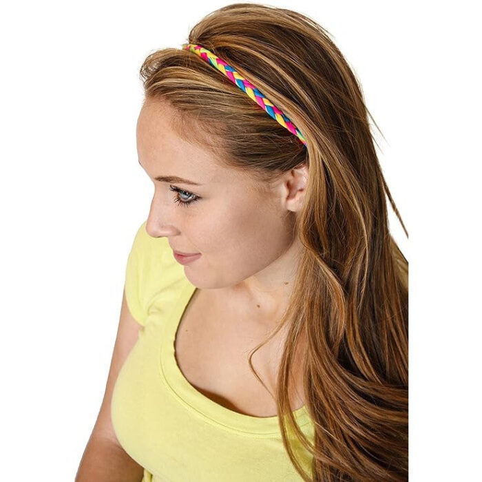 3 Pack Party Girl Pom Braid Headband Single Pom Braid Hairbands 5