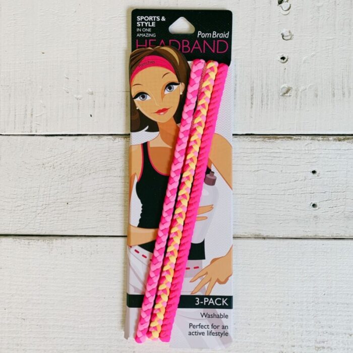 3 Pack Party Girl Pom Braid Headband Single Pom Braid Hairbands 19263ea2 a2a2 4881 8705 64b29864ce9d