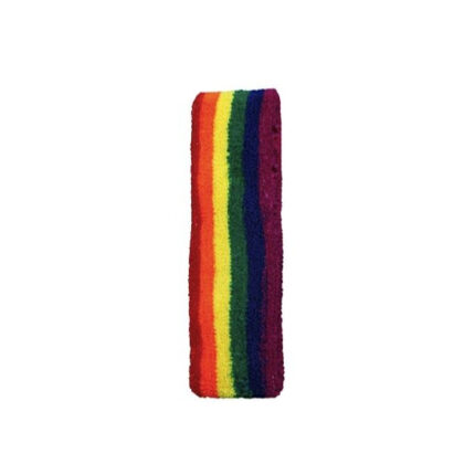 80s Style Rainbow Sweatband Absorbent Stretch Running Headband