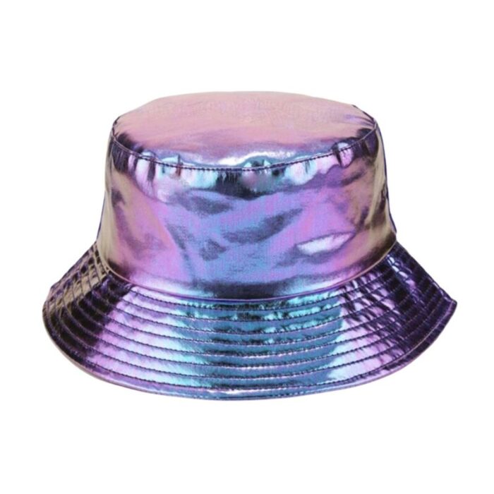 90s Style Holographic Rainbow Bucket Hat 99303445 6079 47a6 8074 dc1bc60e5ce5