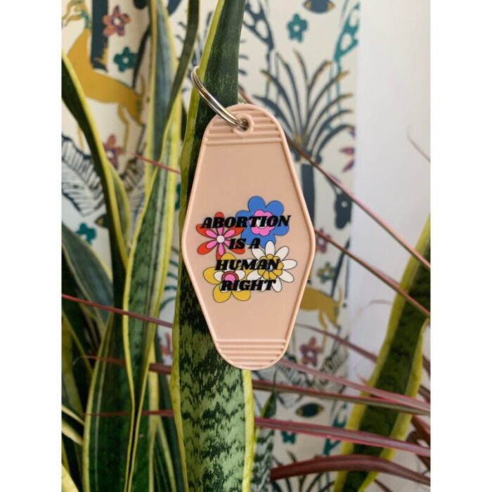 Abortion is a Human Right Keychain in Groovy 70s Flower Print 5 7f6aea2c 06c0 494b 860c ee8329a92aa5