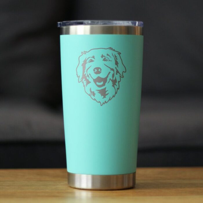 CT20oz goldenretrieverNEWINV teal LS1 SQ