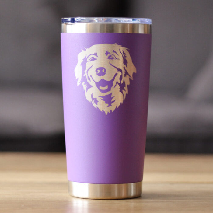 CT20oz goldenretrieverNEW purple LS1 SQ