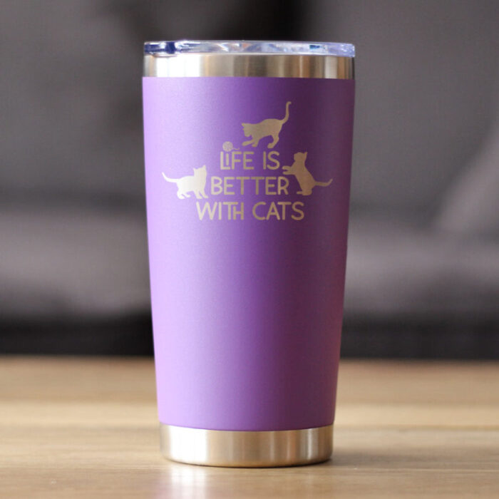 CT20oz lifeisbetterwithcats purple LS1 SQ