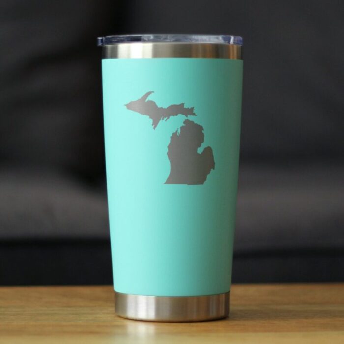 CT20oz michiganoutline teal LS1 SQ