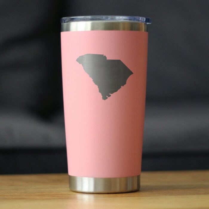 CT20oz southcarolinaoutline pink LS1 SQ