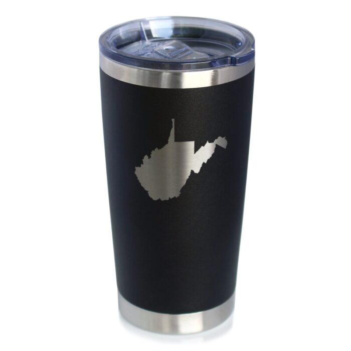 CT20oz westvirginiaoutline black WB1 SQ