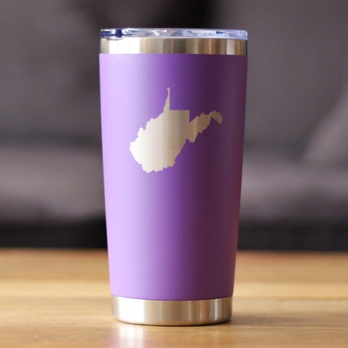 CT20oz westvirginiaoutline purple LS1 SQ