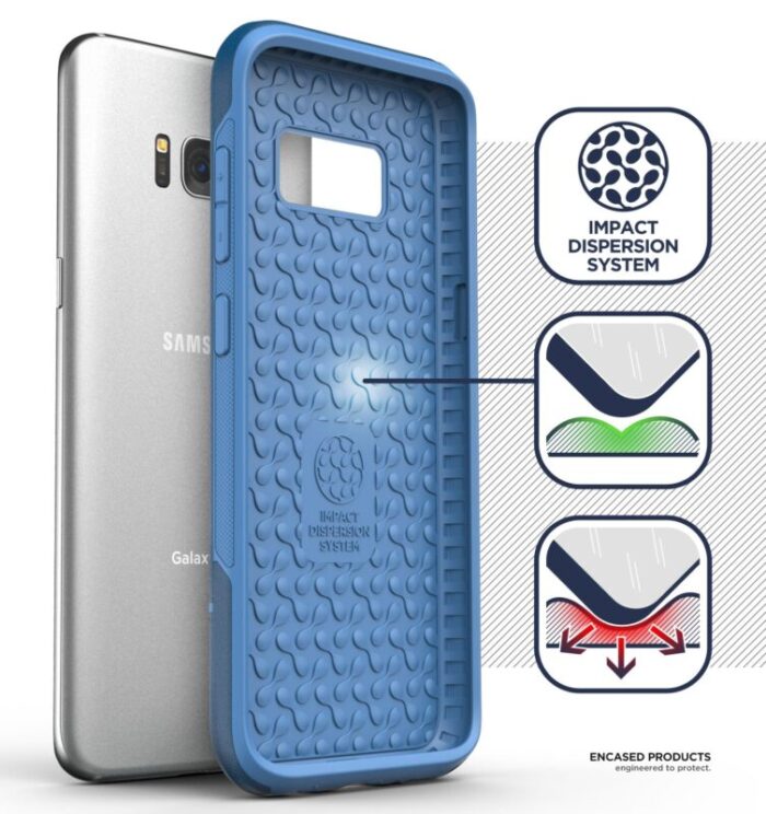 Galaxy S8 Rebel Case And Holster Blue Blue RB12BL HL 2