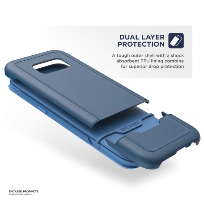 Galaxy S8 Rebel Case And Holster Blue Blue RB12BL HL 3