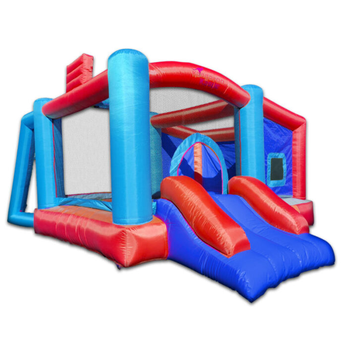 Galvanox Inflatable Bounce House with Blower Jumping Castle with Slide RedBlue IFBC2313BL scaled 1