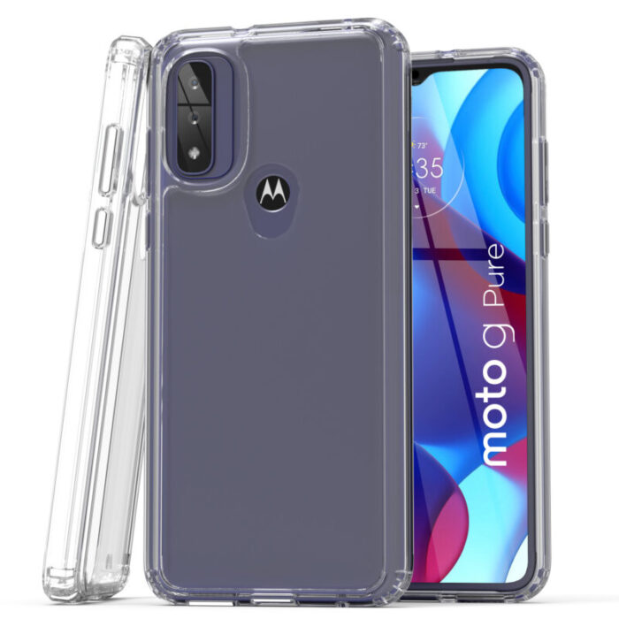 Moto G Power 2022 Clear Back Case with Belt Clip Holster CB222HLGP 1