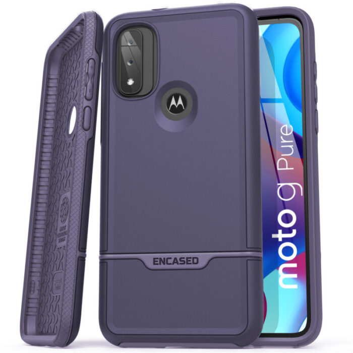 Moto G Pure Rebel Case with Belt Clip Holster Purple RB222IGHLGP 9