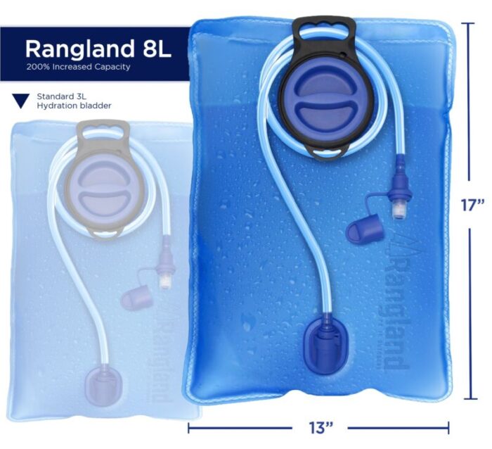 Rangland 2 Gallon Hydration Bladder with Large Opening Bite Valve Straw EHB8L201 7