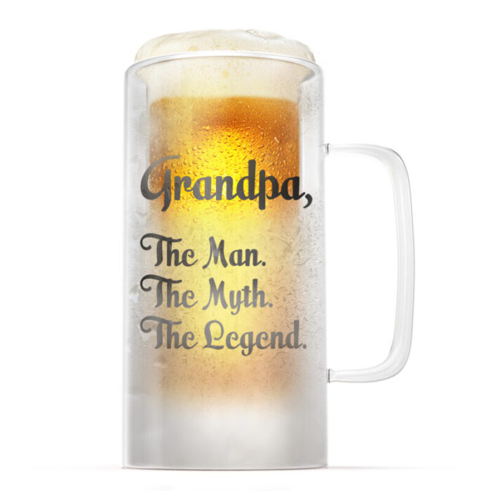 SoHo Insulated Beer Mug GRANDPA THE MAN THE MYTH THE LEGEND LI4517