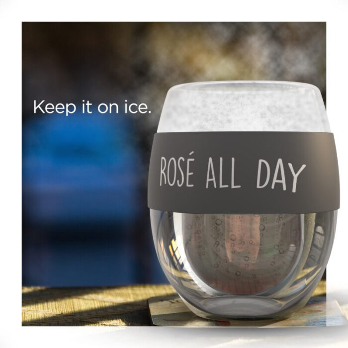 SoHo Stemless Wine Glass ROSE ALL DAY LI5521 1