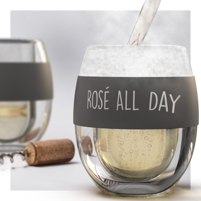 SoHo Stemless Wine Glass ROSE ALL DAY LI5521 4