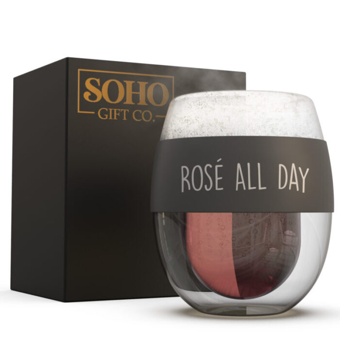 SoHo Stemless Wine Glass ROSE ALL DAY LI5521