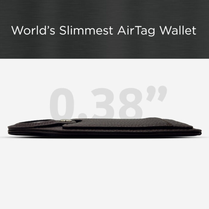 Ultra Thin Airtag PU Leather Wallet Black LW173BK 2