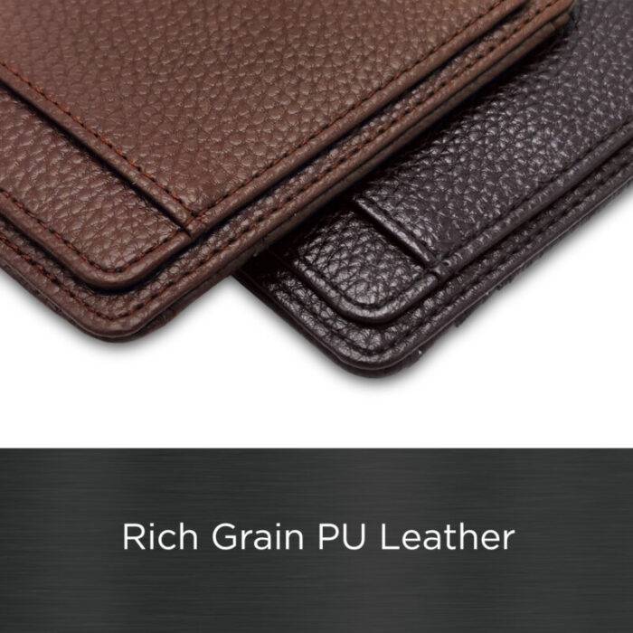 Ultra Thin Airtag PU Leather Wallet Black LW173BK 3