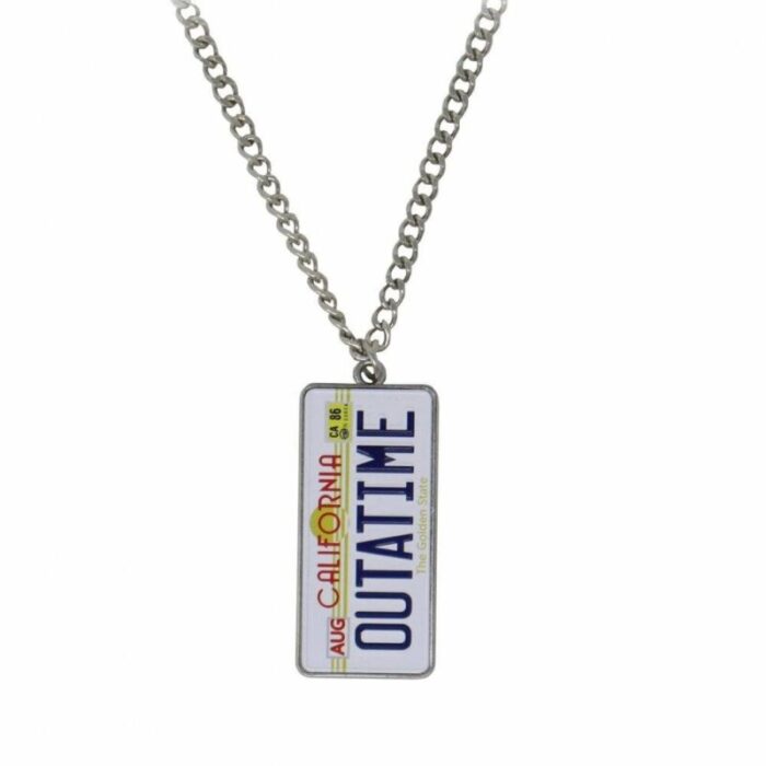 back to the future limited edition unisex number plate necklace p71 1432 image