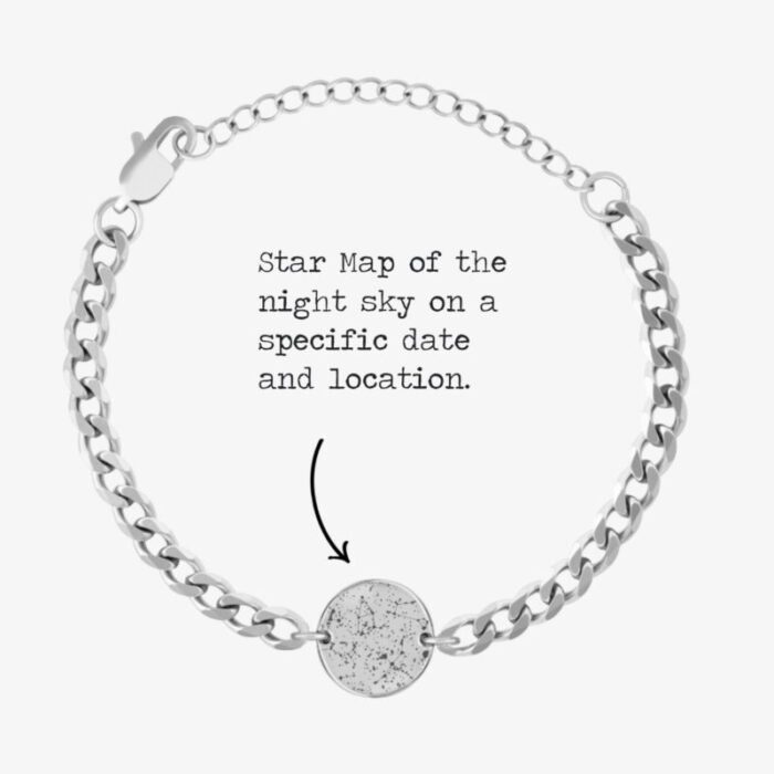 customstarmapchainbraceletsilver