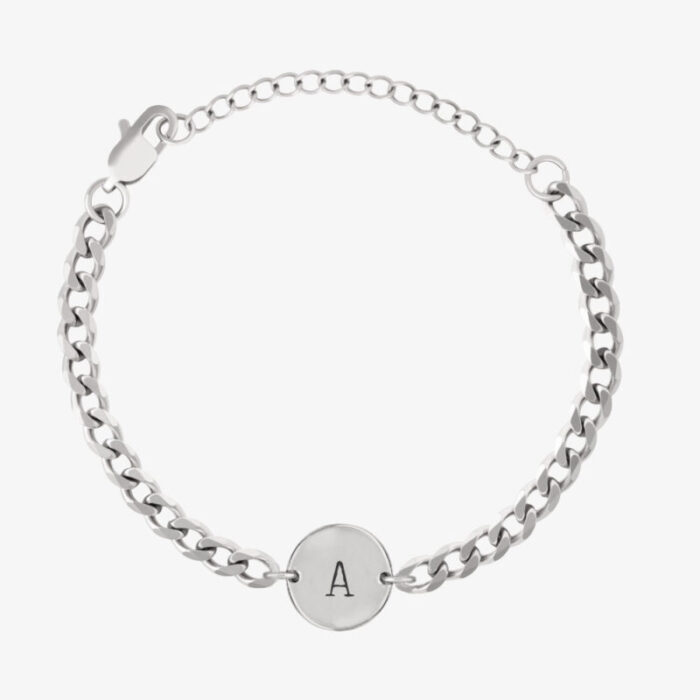 initialchainbraceletsilver