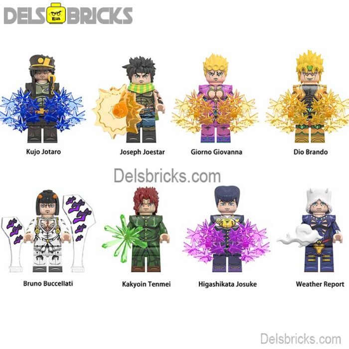 wm6161 jojo set of 8 delsbricks minifigures